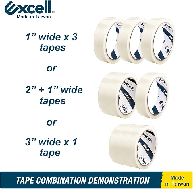 Excell ET-337 Heavy Duty Steel Desk Tape Dispenser (3" Wide) with Safety Blade Cover, Desk Top Dispenser for Home,Office, Shop, Retail Store and Warehouse Wrapping Purpose (3 Inch)