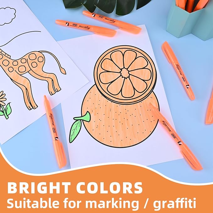 Orange Highlighters, 36 Pack, Chisel Tip Highlighter Pack, Quickly Drying, Perfect for Students Kids Adults, Office, School, Classroom Supplies