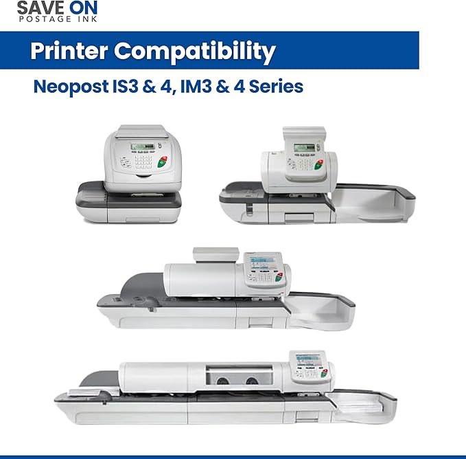 Save On Postage Ink Compatible Quadient ISINK34 High Capacity Ink Cartridge Neopost Red Ink Cartridge for Postage Machine Ink IM3 IM4 IS3 IS4 Series Mailing Machines Postage Meter Ink Cartridge