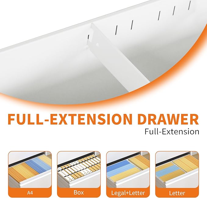 Locking Filing Cabinet with 2 Drawer Heavy Duty Large Metal Cabinets Home Office Lateral File Cabinets Wide Steel Cabinet for Legal/Letter Size File,Assembly Required