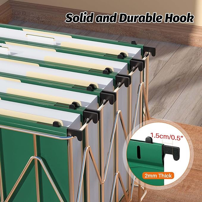 Extra Capacity Plastic Hanging File Folders,12 Pack Reinforced Hang Folder,Heavy Duty 2 Inch Expansion,Plastic Filing Cabinet Folders,Letter Size,Designed for Bulk Files, Medical Charts (Green)