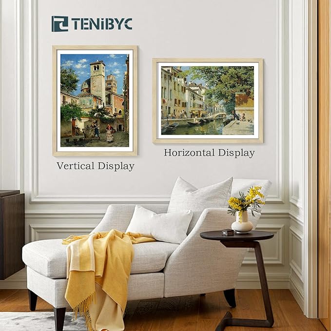 18x24 Poster Frames Set - 3 Pack - Natural Oak Wood - Display Wall Posters, Gallery Displays, Large Photos & Puzzles - Wall Decor