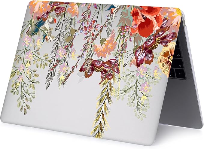 Case Compatible with MacBook Retina 12 Inch(Model A1534, Release 2017 2016 2015),Plastic Hard Shell Protective Cover & Keyboard Skin for MacBook 12 Inch with Retina Display - Flower