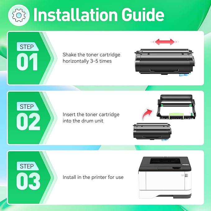55B1X00 Black Toner Cartridge Extra High Yield with Chip 1Pack Compatible Replacement for Lexmark MS331dn MS431dn MS431dw MX331adn MX431adn MX431adw MX432adwe MS331 MS431 MX331 MX431 Laser Printer Ink