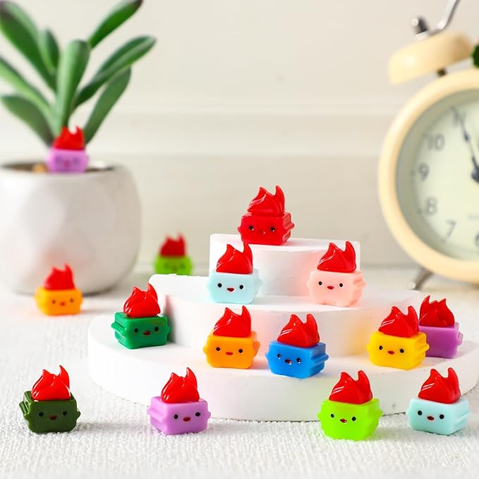 50 Pcs Mini Resin Dumpster Figurines Ornament Dumpster Desk Accessories Employee Appreciation Gifts Bulk Funny Thank You Gifts for Halloween Christmas Office Coworkers Teacher (Bright Colors)