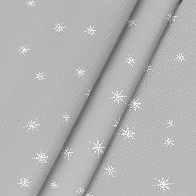 Horaldaily Christmas Tablecloth 90×90 Inch Round, Deers Snowman Trees Grey Washable Table Cover for Party Picnic Dinner Decor