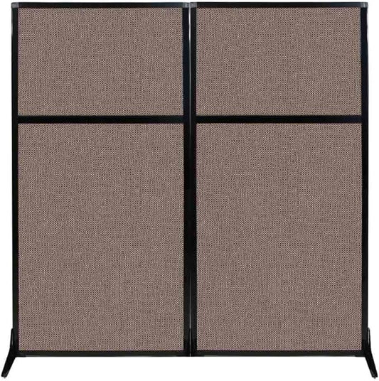 Versare Workstation Partition | Portable Wall Divider | Modern Office Cubicle | Free Standing Privacy Screen | Flexible Work Space | 66" x 70" Latte Fabric Panels