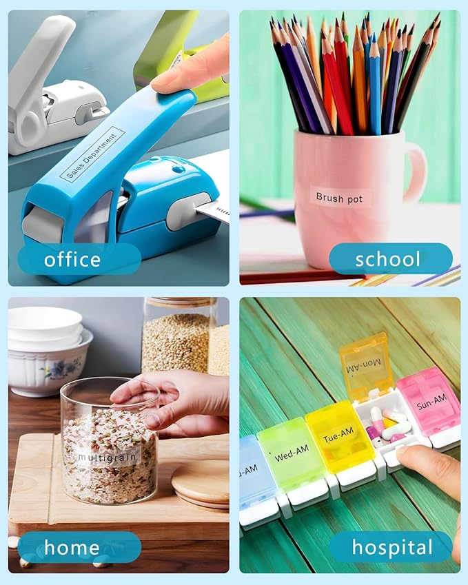 Clear Label Maker Tape Refill Compatible with Brother TZe-131 TZe131 TZe TZ Tape 12mm 0.47 Laminated Clear 1/2'' x 26.2' Black on Clear P Touch Label Tape for PT-D210 PTD220 PT-H110 PT-D600, 5 Pack