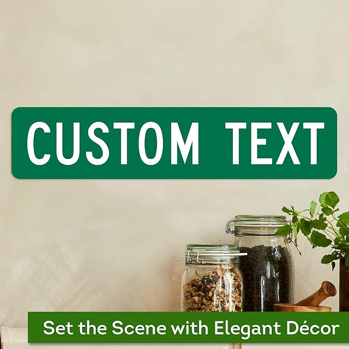 Custom Street Sign, Road Sign, Address Sign, 8 Colors, Reflective Option, Mounting Options, 4x18 Inch, Thick Rust-Free AlumaBond, USA Made by My Sign Center, (Suffix)