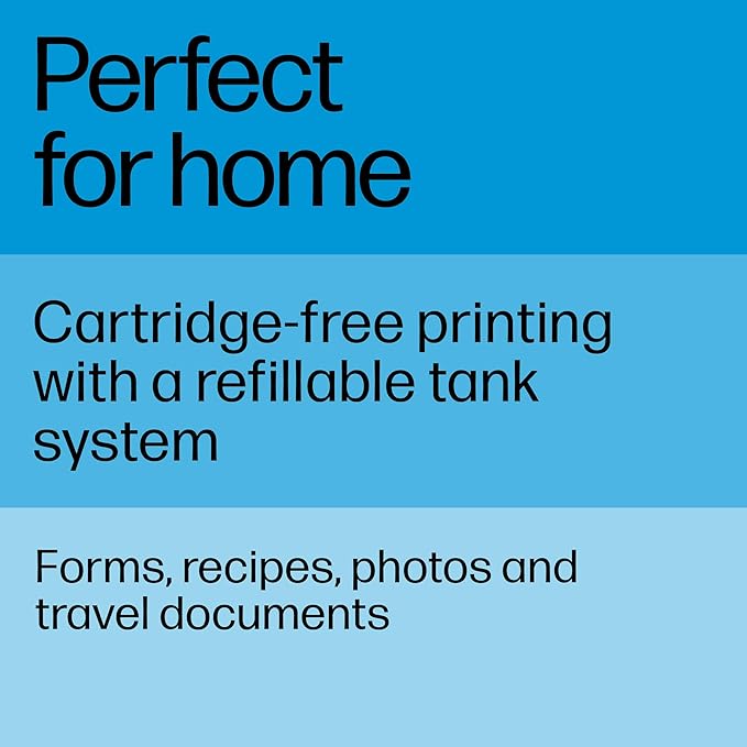 HP Smart Tank 5103 Wireless All-in-One Refillable Ink Tank Printer, Scanner, Copier with 2 Years of Ink and 100 Sheets of Photo Paper Included, Best for Home (5D1B2A)