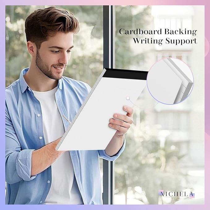 12 Pack Legal Pads 8.5 x 11 Wide Ruled Note Pads 8.5 x 11 Inch Notepads Micro Perforated Writing Pads Notebook Pads of Paper Lined White Paper, 30 Sheets per Notepad for Office & School Supplies