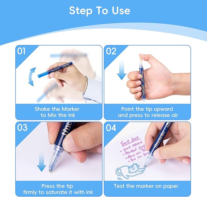 48 Colors Double Line Outline Markers, Shimmer Outline Marker Pen Set with Metallic & Glitter Effects, Self-Outline Shimmer Markers for Card Making, DIY Art, and Doodling, Perfect for Kids & Adults