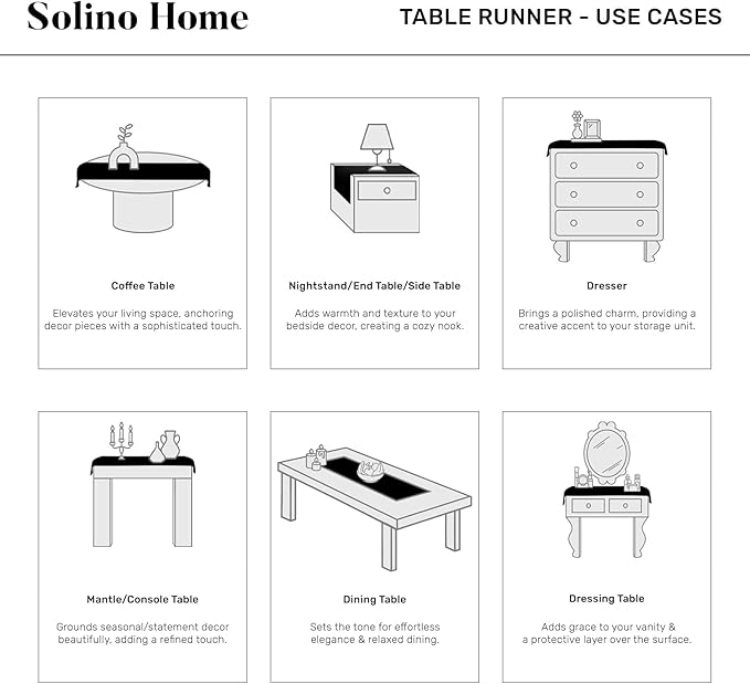 Solino Home Linen Natural Table Runner 36 Inches - 100% Pure Linen Small Table Runner 14 x 36 Inch Ideal for Dresser and Coffee Tables - Fall, Autumn, Thanksgiving, Christmas, Holiday - Fete