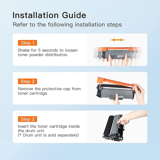 E-Z Ink Compatible Toner Cartridge and Drum Unit Replacement for Brother TN450 TN420 DR420 to use with HL-2270DW HL-2280DW HL-2230 HL-2240 MFC-7360N MFC-7860DW 2840 2940 (2 Toner 1 Drum) 3 Pack
