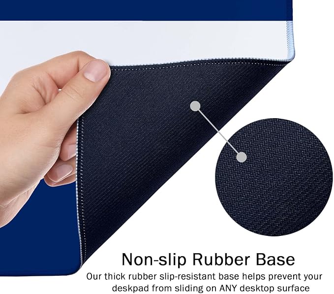 SSOIU Extended Gaming Mouse Pad Mat Large Desk Mat Non Slip Rubber Base Computer Desktop Laptop Keyboard Mouse Mat Stitched Edges, 35.5x15.7 in XXL Waterproof Mousepad for Work Game, Colorado Flag