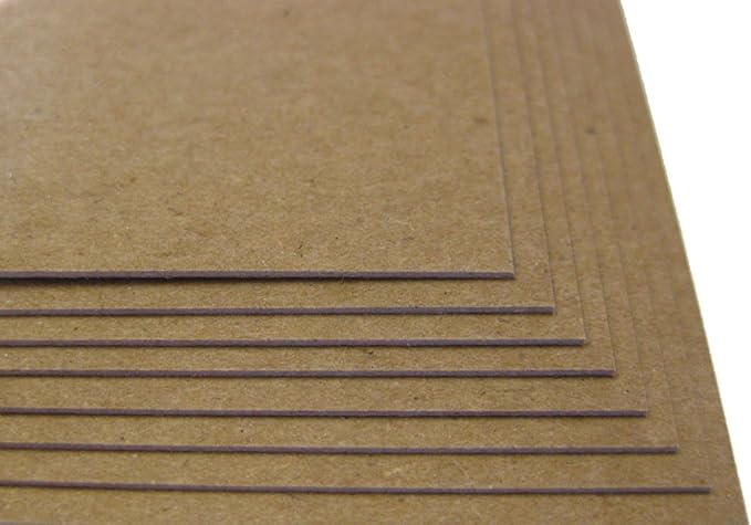 150 Sheets Chipboard 24pt (Point) 5 X 7 Inches Light Weight Photo|Card Size .024 Caliper Thickness Cardboard Craft and Packing Brown Kraft Paper Board