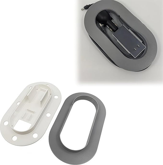 for Starlink Cable Organizer and Adapter Bracket Wall Mount Provides Safe and Neat Cable Storage. Easy Installation, no Drilling Required (Gray)