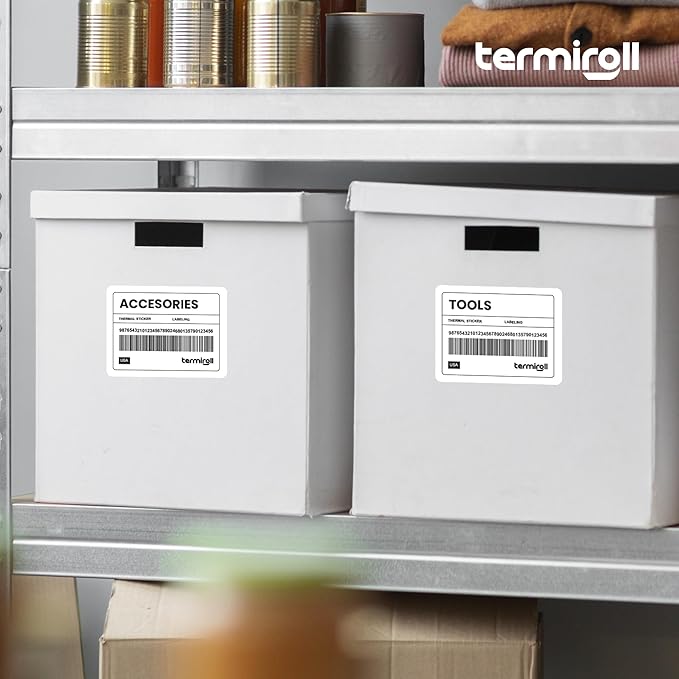 4x3 Thermal Labels for Shipping, Mailing & Multipurpose Label Stickers – 500 Labels/Roll Perforated – Compatible with Rollo,Zebra,iDPRT,Munbyn – Strong Adhesive,BPA-Free,Commercial Grade by Termiroll