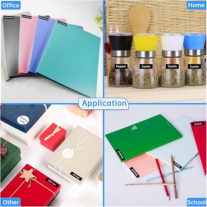 Unismar TZe-355 Compatible for Brother Ptouch 24mm 0.94 Laminated White on Black Label Tape TZ355 TZ Tape Work for PTD600 PT-P700 PT-2430PC PT-D600VP PT-D800W PT-P900W Label Maker, 1'' x 26.2', 4-Pack