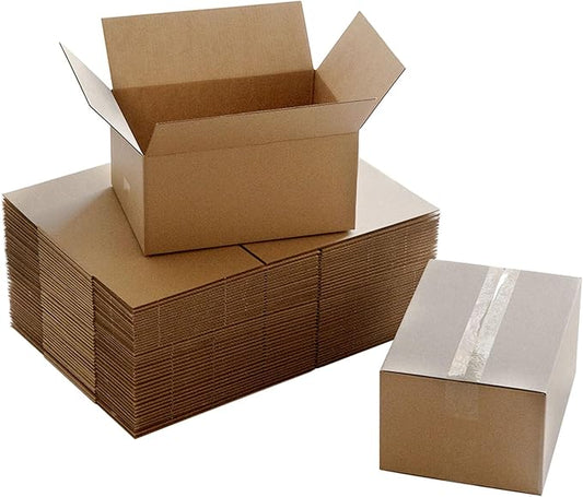 10x7x5 Inches Shipping Boxes Set of 40, Brown Corrugated Cardboard Box Literature Mailer for Packing Small Business