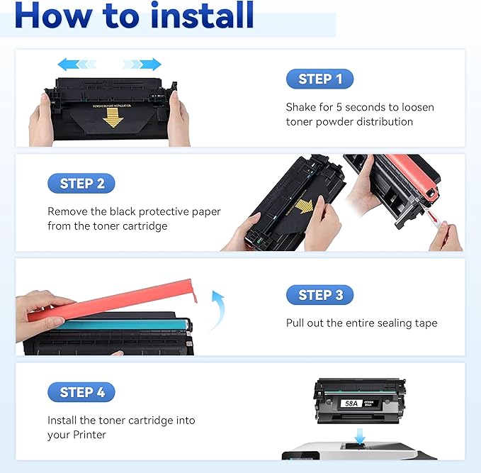 206A Toner Cartridge 4Pack Compatible with HP 206A 206X Toner Set for HP Color Laserjet Pro M255dw M255nw MFP M283fdw M283cdw M282nw M283fdn Ink（Black/Cyan/Yellow/Magenta