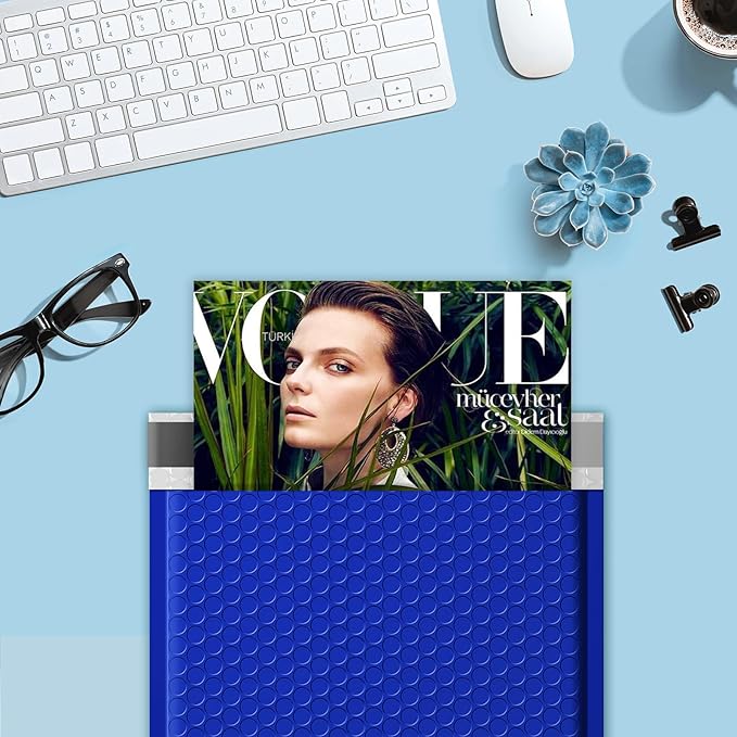 Fuxury Bubble Mailers 8.5x12 Inch 40 Pack Large Bubble Envelopes Opaque Cushioning Mailer for Small Business Mailing Books Clothes Makeup Supplies Royal Blue #2