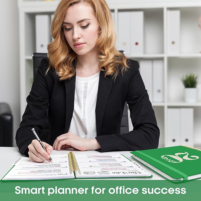 2026 Planner, Weekly and Monthly Calender Planner, Jan 2026 to Dec 2026, Hardcover 2026 Calendar Planner Book with Tabs & Inner Pocket, Office Home School Supplies for Women & Men - A4 (8.5" x 11"), Racing Green