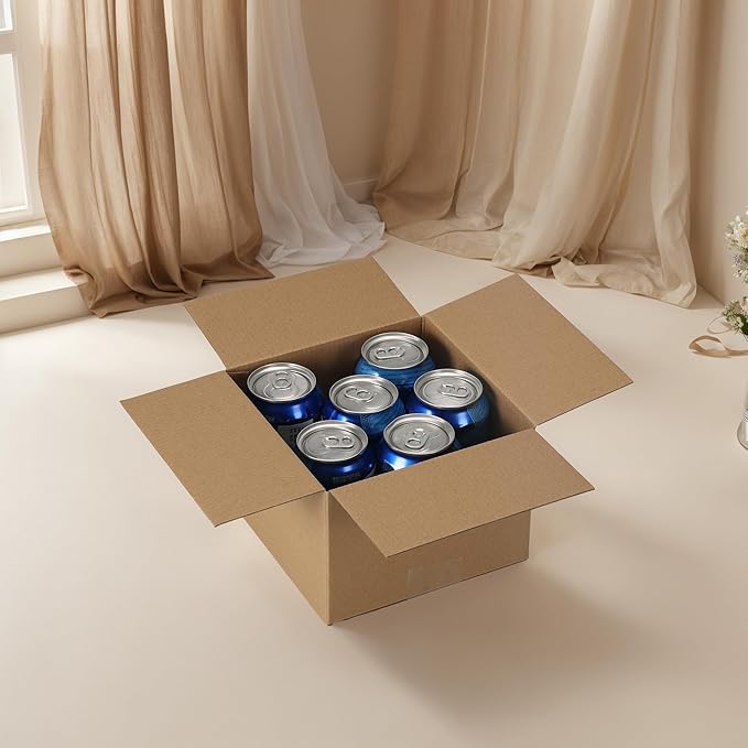 CRUGLA 40 Packs 7x7x5 Shipping Boxes for Small Business, Corrugated Cardboard Boxes Bulk for Shipping Packing Mailing