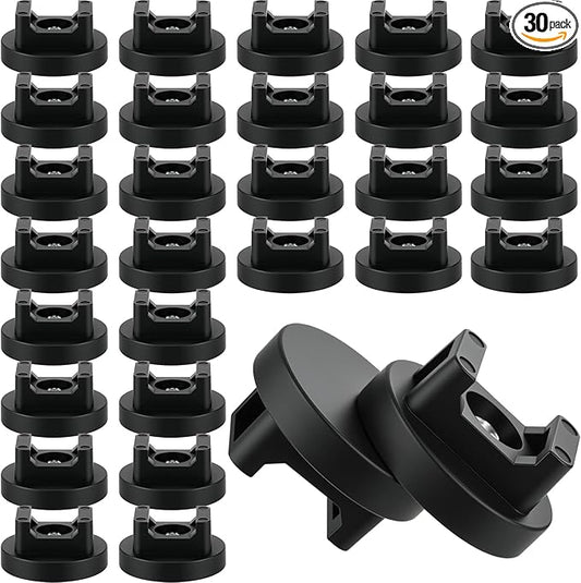 Yookeer 30 Pcs Magnetic Zip Tie Mount Base Black Magnetic Cable Clips Wire Holder Multipurpose Cable Ties Management Base Electrical Supplies for Wire (31 mm)