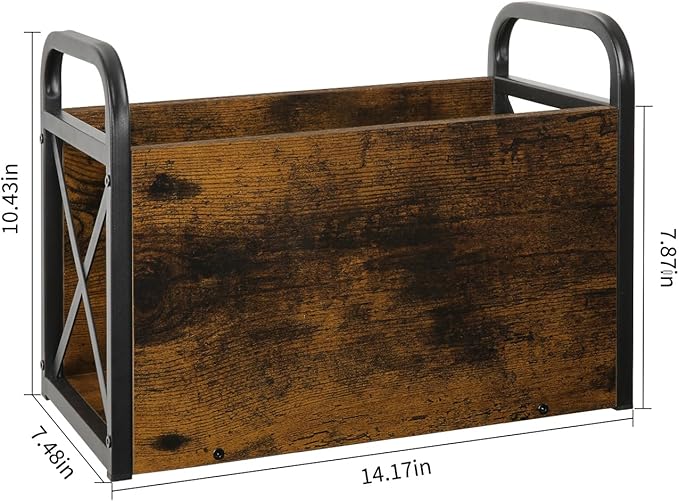 YINMIT Magazine Holder, Magazine Rack Floor, Magazine Storage Basket, Folder Organizer Bin for Books, Newspapers, Tablets