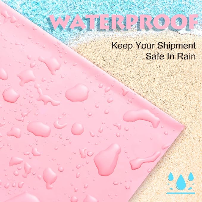 UCGOU Poly Mailers 24x24 Inch Light Pink 100 Pack Extra Large Shipping Bags Strong Thick Mailing Envelopes Self Seal Adhesive Waterproof and Tear Proof Boutique Postal for Clothing Quilt and More