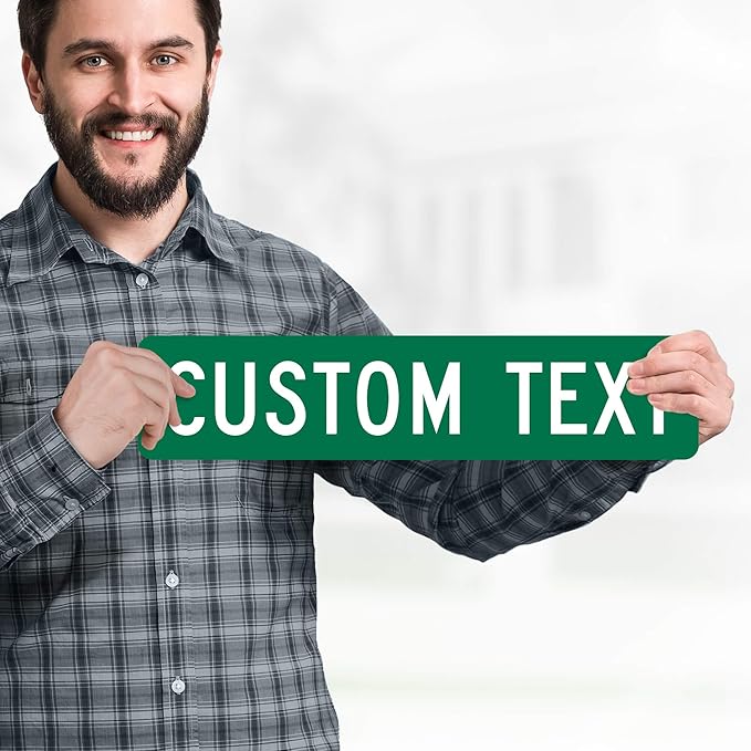 Custom Street Sign, Road Sign, Address Sign, 8 Colors, Reflective Option, Mounting Options, 4x18 Inch, Thick Rust-Free AlumaBond, USA Made by My Sign Center, (Suffix)