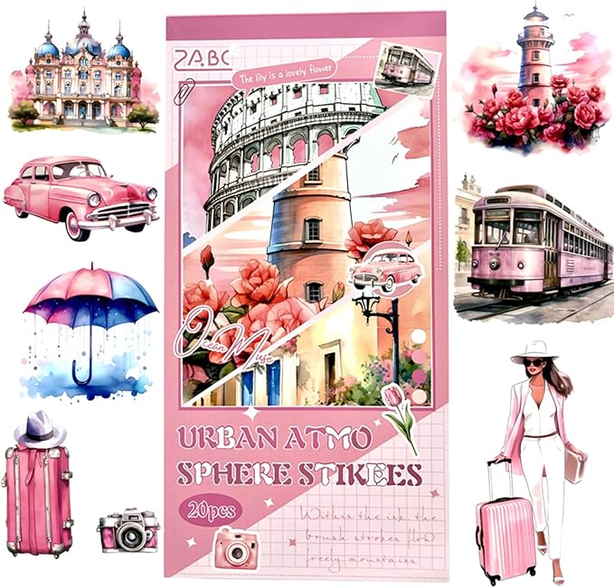 Aesthetic Journaling Sticker Books for Adults - Pre-Cut Scrapbook Stickers Vintage 20 Sheets Junk Journal Supplies Watercolor Scrapbooking Stickers Planner Cottagecore Decorative DIY Arts Craft Making