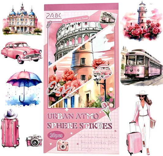 Aesthetic Journaling Sticker Books for Adults - Pre-Cut Scrapbook Stickers Vintage 20 Sheets Junk Journal Supplies Watercolor Scrapbooking Stickers Planner Cottagecore Decorative DIY Arts Craft Making