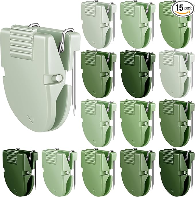 15 Pcs Cubicle Clips Fabric Panel Cubicle Accessories Fabric Partition Panel Wall Clip Office Photos Wall for Notes Memos Standard Size, 40-Sheet Capacity (Sage Green)