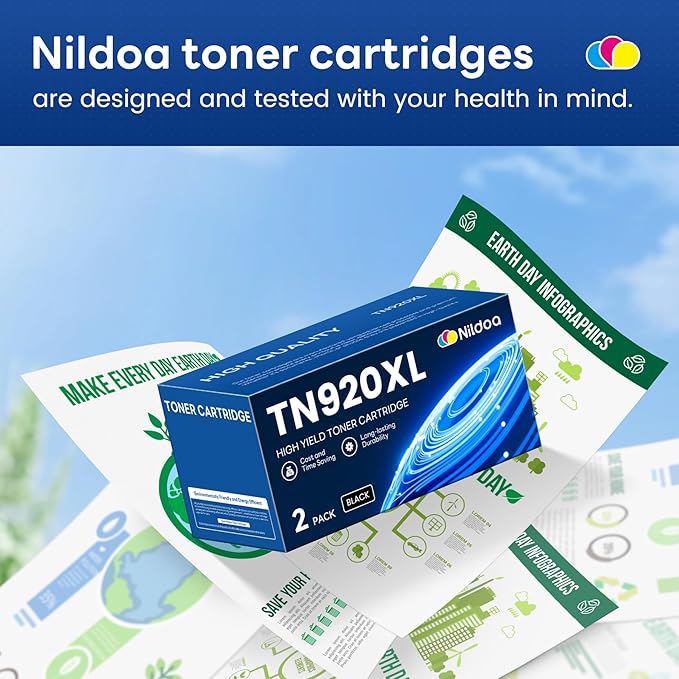 TN920XL Toner Cartridge 2 Pack Replacement for Brother TN920XL TN-920XL HL-L5210DW HL-L6210DW MFC-L6810DW Printer Ink Black High Yield with Chip, TN920XL2PK
