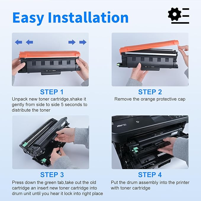myCartridge Compatible Toner Cartridge Replacement for Brother DCP-L2640DW TN830XL TN830 TN830 XL TN-830 TN-830XL Toner 4PK Use for HL-L2460DW MFC-L2820DW HL-L2405W HL-L2480DW Printer