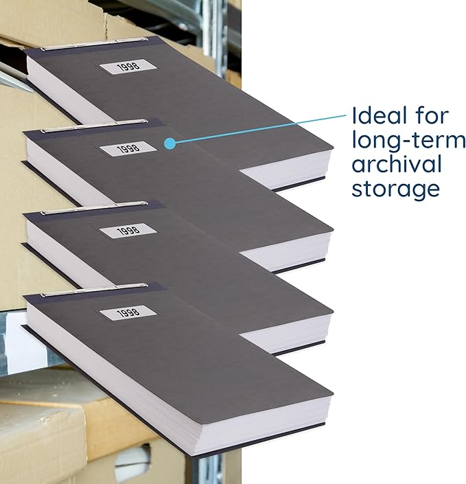 Blue Summit 10 Pressboard Report Covers with Fasteners, 11x17 Folder for Blueprints, 11 x 17 File Folder Tabloid Size Press Board Report Cover, 3” Capacity, 10 Pack, Black