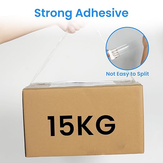 TAPEBEAR No Noise Packing Tape, Upgraded High Transparency 2.6mil x 1.88" x 55 Yards Quiet Packaging Tape Refill Rolls, Heavy Duty Shipping Tape for Sealing, Storage, Moving, 12 Rolls, Total 660Yards