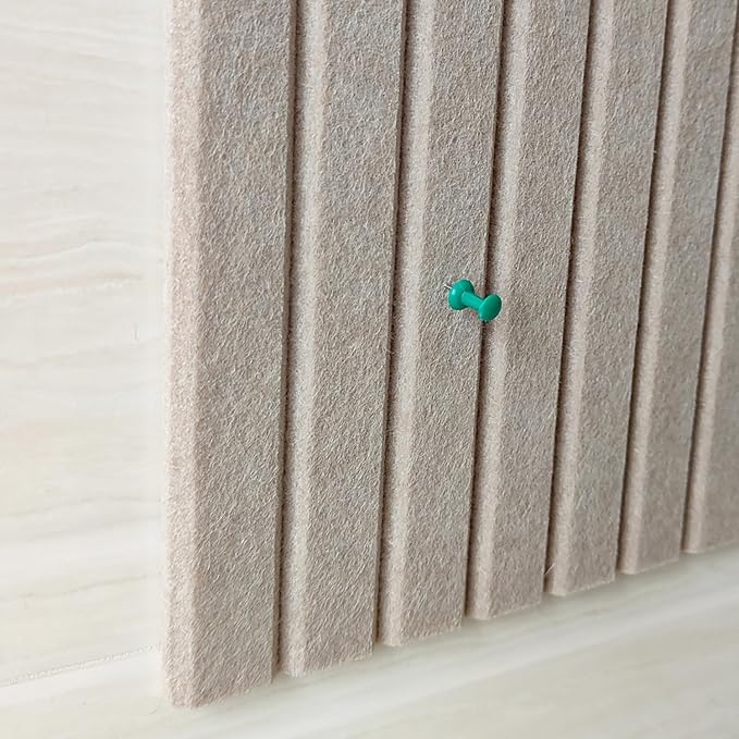 KEYIDE 8Pack 12"x12" Bulletin Boards for Walls, Push Pin Board for Office, Cork Board Alternative for Office, School Slat Wall Paneling (Grey)