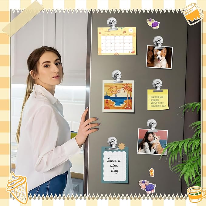 Grtard 500pack Magnetic Clips Heavy Duty, Magnet Clips for Fridge, Refrigerator Magnets, Scratch Free Magnets with Clip, Strong Magnetic Clip for Whiteboard, Refrigerator, Locker, Classroom