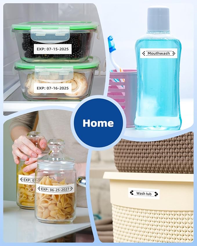 Label KINGDOM 18mm 0.7 Inch Laminated White Tape Replace for Brother Label Maker Tape TZe-241 Compatible with P Touch TZ TZe 3/4" Black on White TZE241 for PTD410 PT-D400 PT-D610BT PTD600, 3-Pack