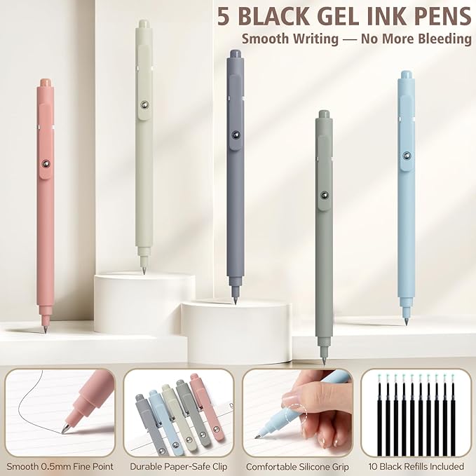 58PCS Aesthetic School Supplies, Cute College Ruled A5 Spiral Notebook Stationary Set Back to School Supplies Bible Study Kit Office College Essentials with Pastel Highlighters for Women Student Girls