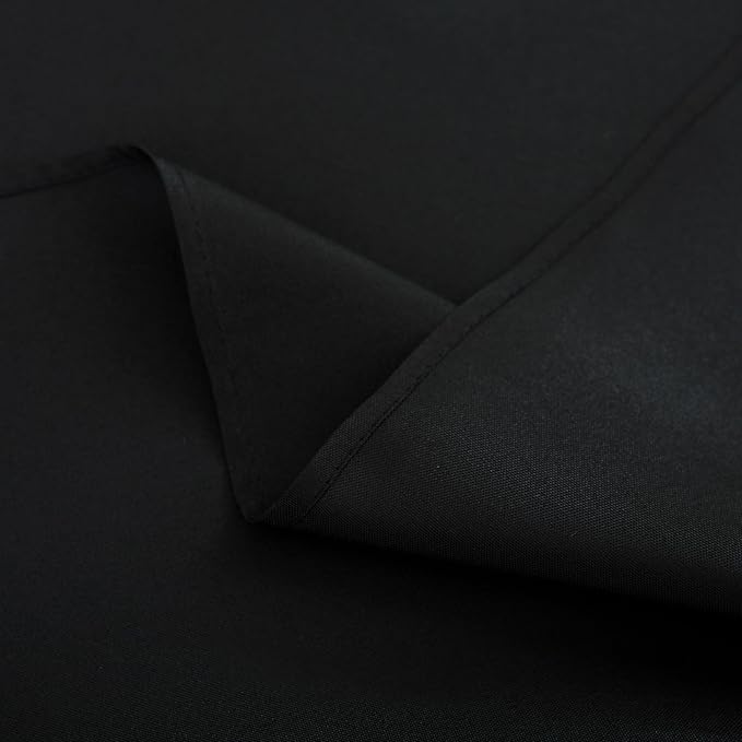 sancua Small Square Tablecloth 36 x 36 Inch Black, Stain and Wrinkle Resistant Washable Polyester Table Cloth for Dining Buffet Party Decorative Fabric Table Cover for Nightstand End Bedside Tables