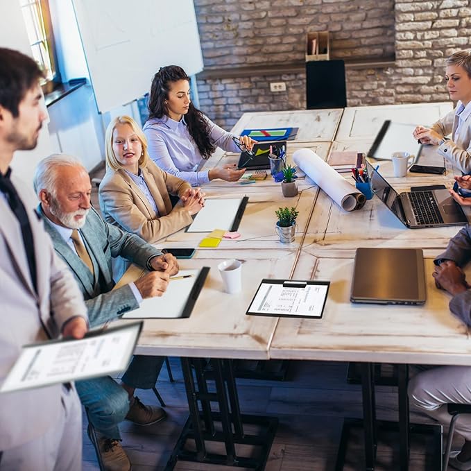 Maitys 25 Pack Clear Report Covers with Clip 11.4 x 9 Inch Presentation Folders Transparent Front Cover Portfolio Folder Resume Folder Interview Report Folders for Letter Size(Black)