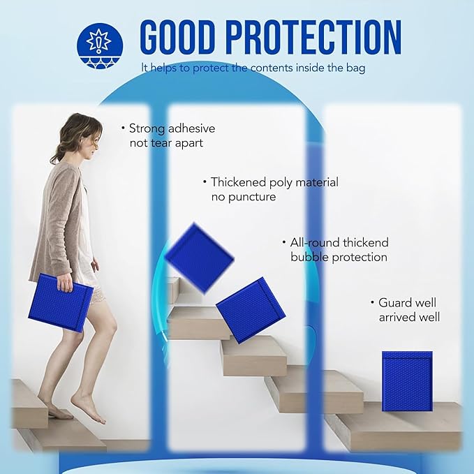 Fuxury Bubble Mailers 8.5x12 Inch 250 Pack Royal Blue Large Bubble Envelopes Bulk Opaque Cushioning Mailer for Small Business Mailing Books Clothes Makeup Supplies #2