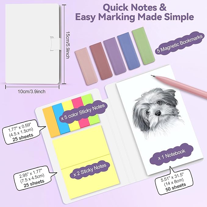 61 PCS Aesthetic School Supplies with Cute Pen Case, Pastel Highlighters, Gel & Erasable Pens, Mechanical Pencils, Refills, Complete Essentials Stationery Kit for Students (Purple)