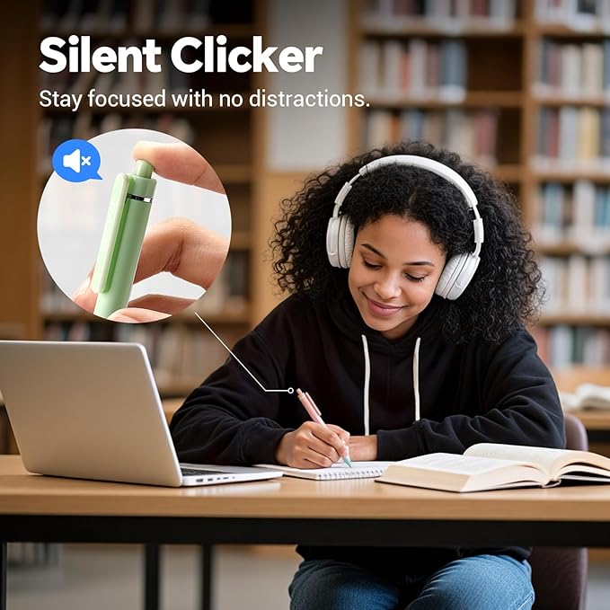 Writech Retractable Gel Ink Pens: 8ct Black Ink 0.5mm Fine Point Tip Pen Comfort Grip Smooth Writing with Aesthetic Gradient Color Barrel for Journaling Note Taking Sketching No Bleed & Smear