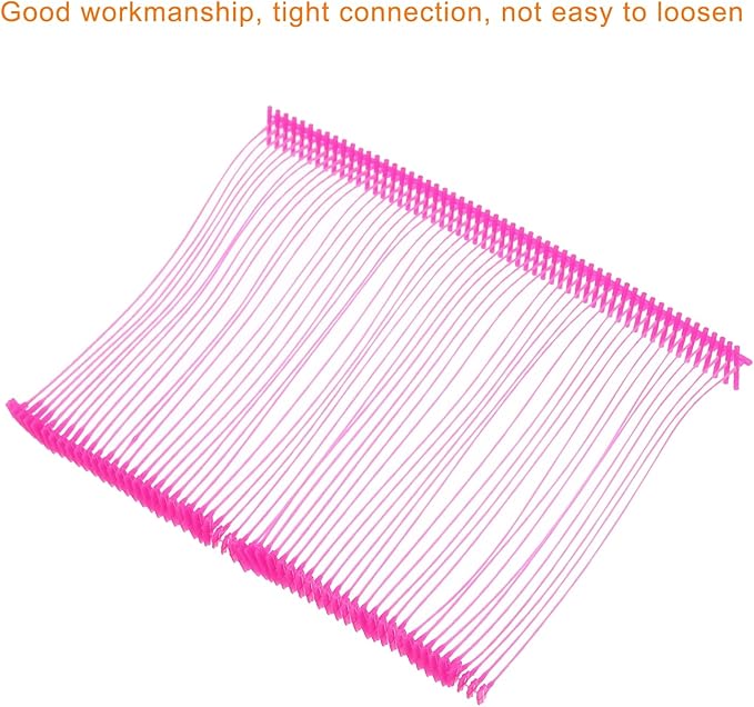 MECCANIXITY Standard Tagging Fasteners,Plastic Regular,Standard Label Gun Price Tagging Barbs for Garment Price Tag Label Tagging Barbs 75mm/3 Inch,Pack of 1000 Rose Red