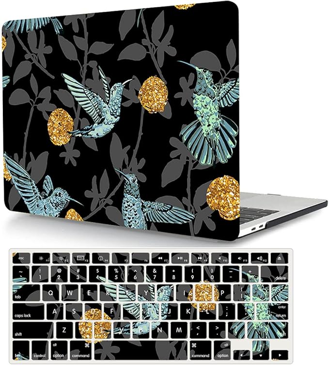 Case Compatible with MacBook Air 11 Inch Model A1370 & A1465, 2 in 1 Matte Plastic Laptop Hard Shell Snap on Case Bundle with Keyboard Cover for Mac Air 11,6" - Bird